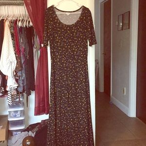 Black floral Lularoe dress